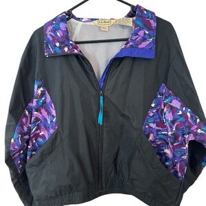 Vintage 90s LL Bean Color block Windbreaker Jacket - Retro